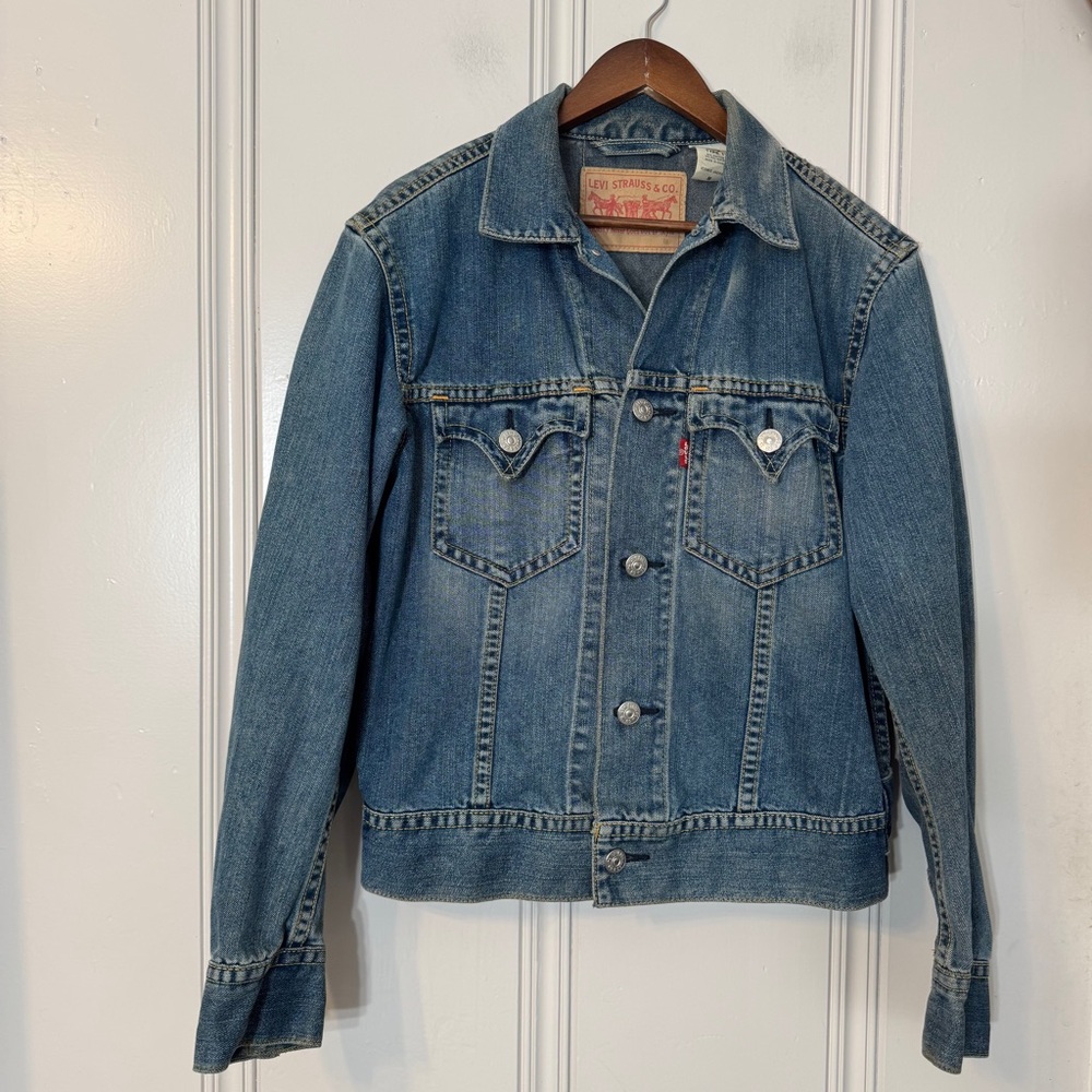 Levi’s Type 1 Denim Jacket Iconic Retro Vintage Y2K Trucker Blue Western‎ Medium